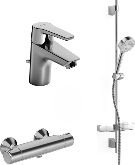 Hansapolo Brauseset-Thermostat 46530090 chrom
