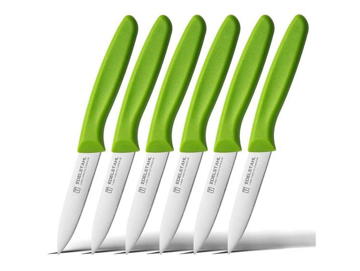 Schälmesser 6er-Set Grün, Metall, 19 cm, Kochgeschirr, Küchenmesser, Schälmesser & Gemüsemesser