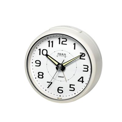 Quarzwecker FILIUS ZEITDESIGN, weiß, Wecker, Schlafzimmer, Wecker,schleichendeSekunde,Weckwiederholung,Leuchtzeiger
