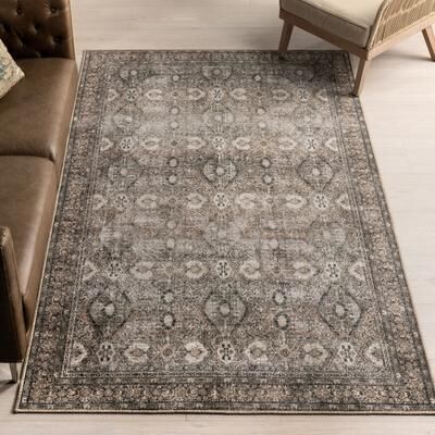Nuloom Hillstone Collection Traditional Vintage Medallion Area Rug