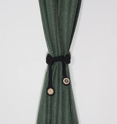 Fusion Finds Handmade Magnetic Curtain Tieback With Cotton Rope Strap 5