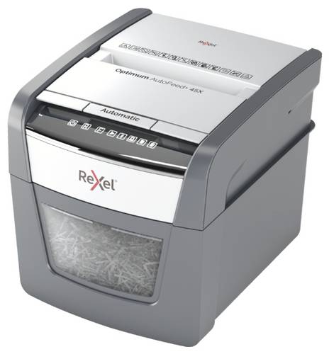 Rexel Optimum AutoFeed 45X Aktenvernichter 45 Blatt Mikroschnitt 4 x 28mm P-4 20l Vernichtet auch Büroklammern, Heftklammern