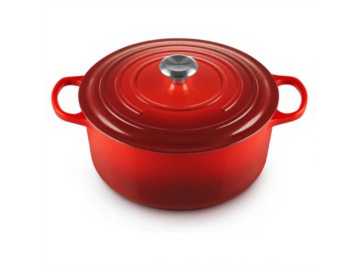 Le Creuset Cocotte ronde en fonte émaillée cerise - 28 cm