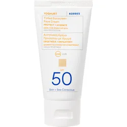 KORRES YOGHURT Getönte Sonnencreme für das Gesicht SPF50