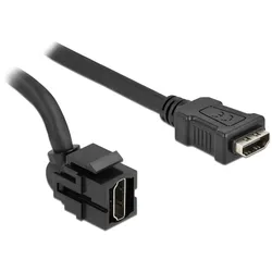 Delock Keystone Modul HDMI Buchse 250° > HDMI Buchse mit Kabel schwarz