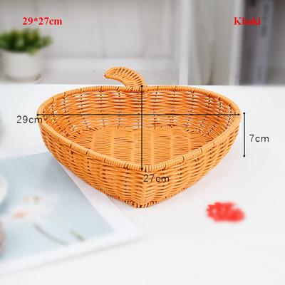 Friendly Fresh Finds Handwoven Rattan Serving Basket For Snacks And Tea 29 27cm Khaki