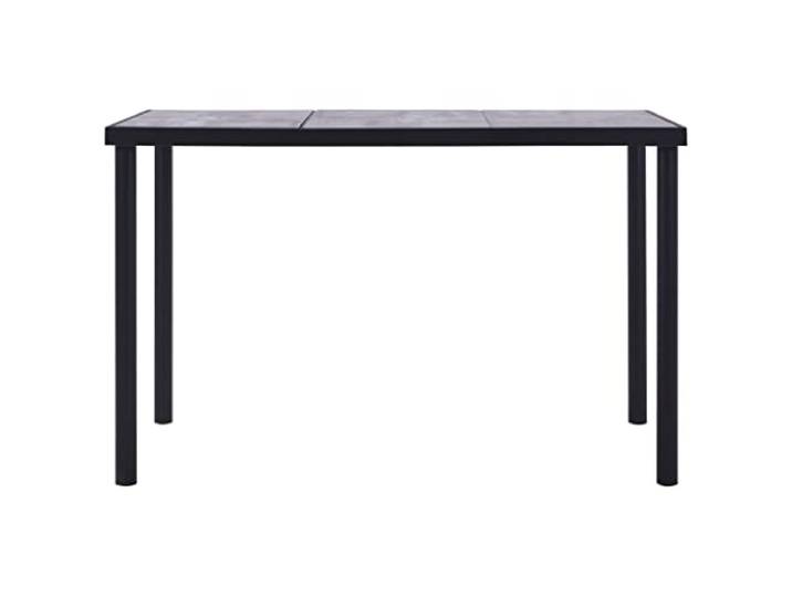 KFGWERSTY Esstisch 160 x 80 x 75 cm MDF Metall Schwarz und Betongrau Für Küche und Esszimmer, pflegeleichte Holzmaserung, stabiler Metallrahmen, schneller Aufbau, moderne Linienführung