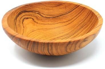 Global Crafts Hand-carved Rustic Olive Wood Bowl, Handmade in Kenya