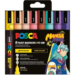 Posca, Marker, - PC-5M - Manga Heros Set, 8 pcs (401680) (8x)