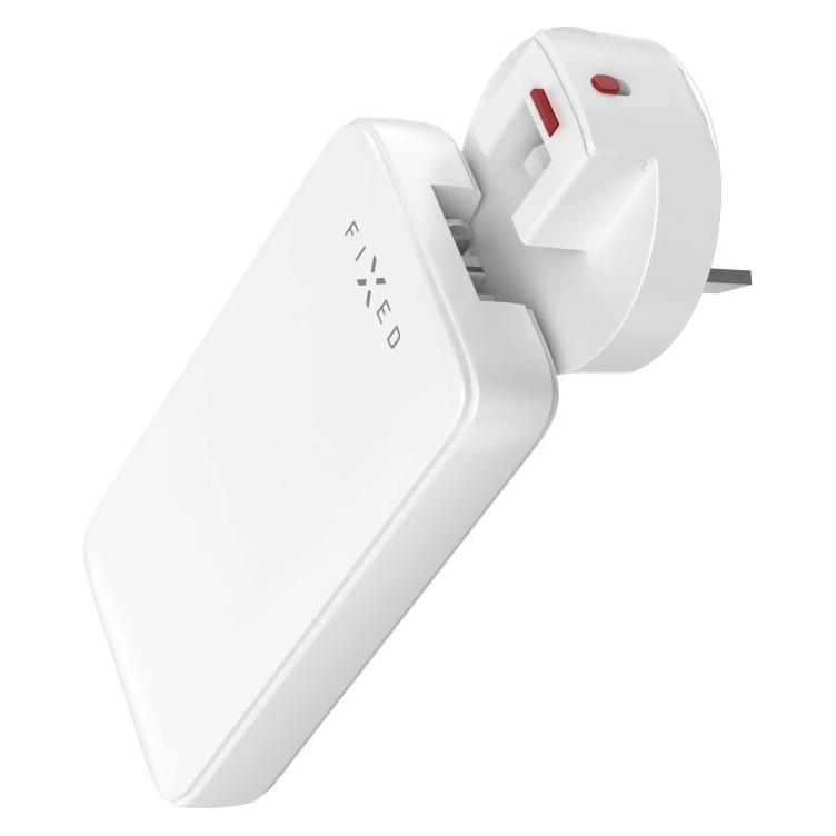Fixed Schlanker Reisender 2xusb-C-Reiseberker Világadapter Gan 45W, weiss (45 W, 2 Ports) (FIXCG45S-2CD-WH)