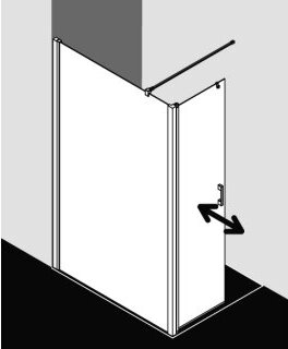 Kermi LIT1L09018VPK WALK-IN LIGA T1L 0900x