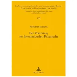 Geiben:Der Vorvertrag im Internationale, Fachbücher von Nikolaus Geiben