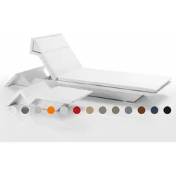 Vondom »REST« Outdoor Sonnenliege Basic matt / ohne Beleuchtung / Anthracite mit Nautical White 3102