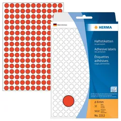 HERMA Klebepunkte Ø 8,0 mm rot