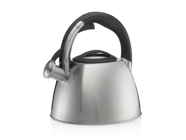 kela Wasserkessel Induktion, 2,4l, Vitus, Flötenkessel, Edelstahl, matt, s Große Kapselboden-Grundfläche, schnell und energiesparend, Pfeifkessel, für alle Herdarten geeignet - auch Induktion