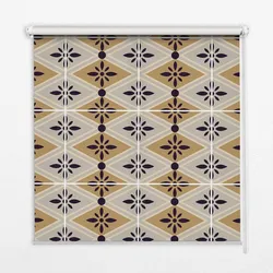 INNENROLLO - Fensterrollo - Rollo - 150x180 cm - Blume in einer Raute