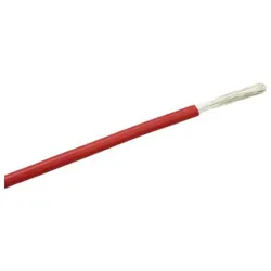RS PRO, Kabelleitung, Prüfleitung / 0,25 mm2 Kupfer verzinnt, Rot Silikongummi isoliert, 25m (25 m)
