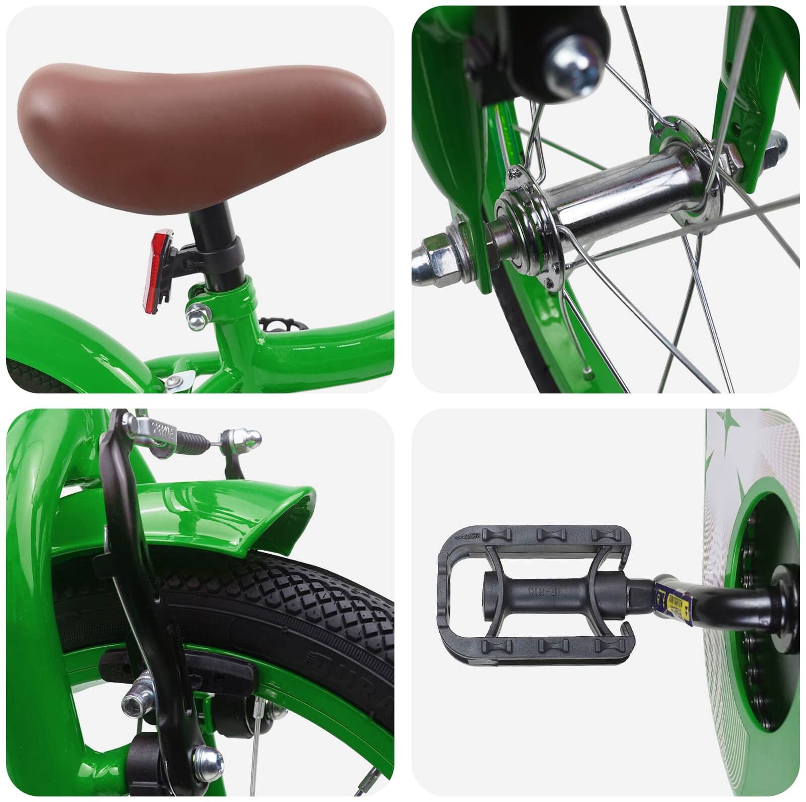 vidaXL Vélo pour Enfants 16 Pouces for 4-6 Years Old Vert