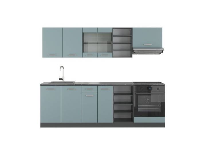 Cuisine R-Line 240cm PT Anthracite Bleu-gris/Anthracite Vicco 42985