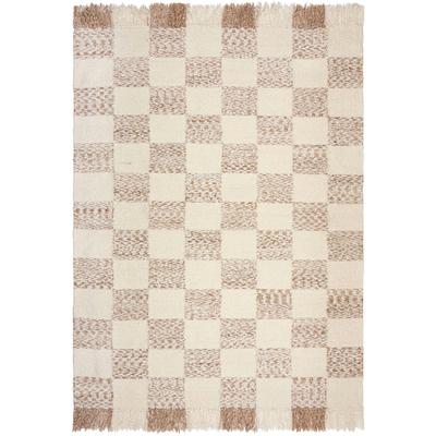 Teppich FLAIR RUGS "Eric", beige, B:200cm H:4mm L:300cm, Baumwolle, Polyester, Wolle, Teppiche, Teppich, Boucle-Effekt, Hoch-Tief-Flor