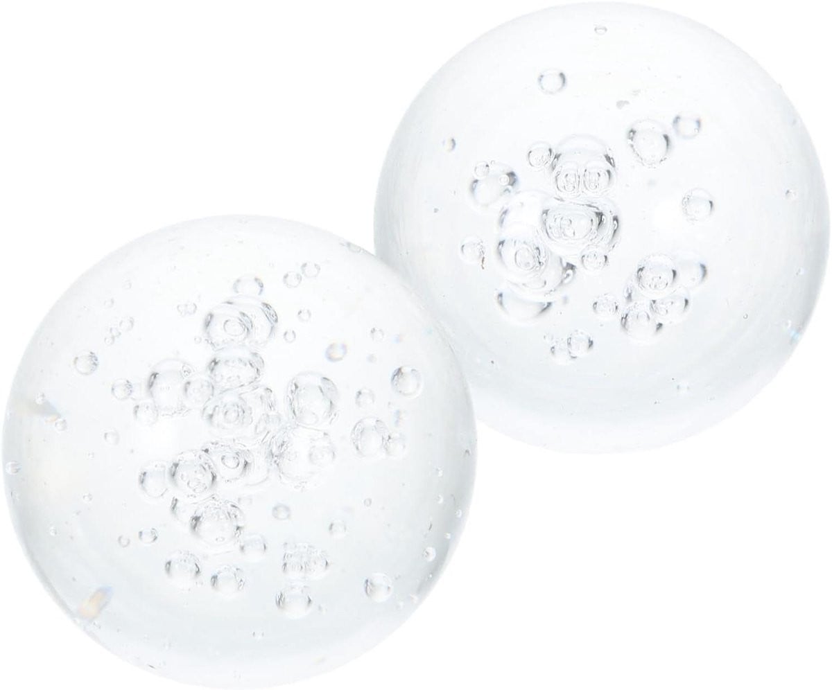 Kristallen Glazen Bol met Bellen - Transparante Decoratieve Tafeldecoratie - Diameter: 5 cm