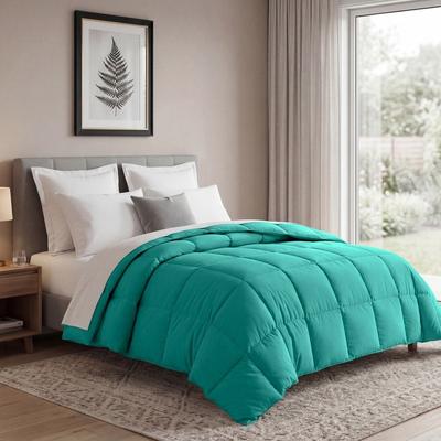 Superior All-Season Down Alternative Comforter – Soft Hypoallergenic Microfiber, Reversible Box-Quilt Design