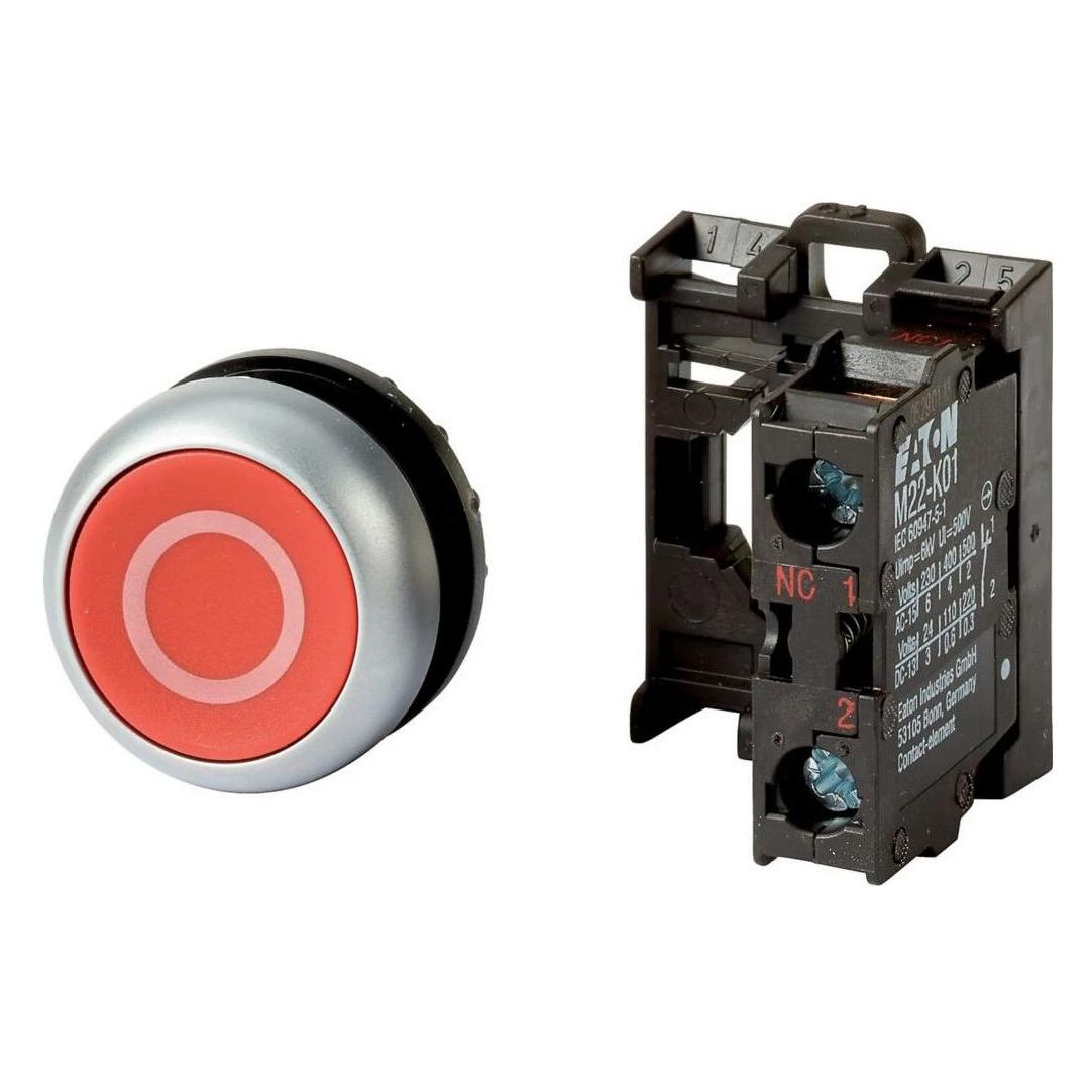 Eaton Complete Push button Red "0" 1N/C (M22-D-R-X0/K01)