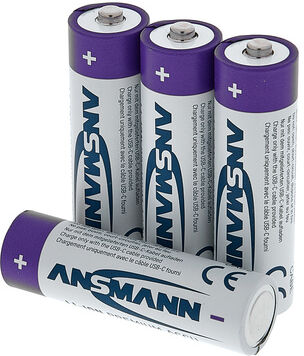 Ansmann AA 1,5V Li-Ion Akku USB-C Weiß