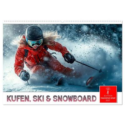 Kufen, Ski & Snowboard (Wandkalender 2027 DIN A2 quer), CALVENDO Monatskalender