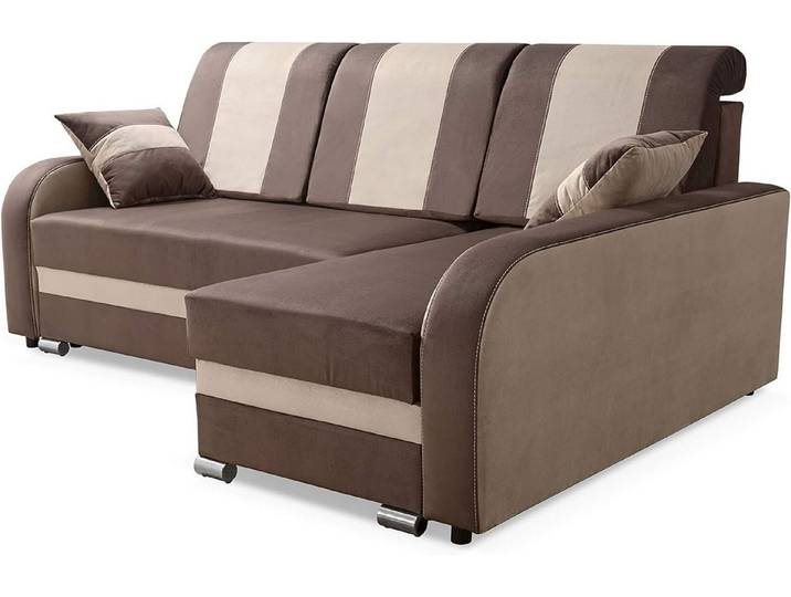robin Ecksofa BARI Eckcouch mit Schlaffunktion mit Kissen L-Form Wohnlandschaft