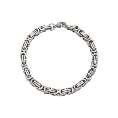 Königsarmband FIRETTI "Schmuck Geschenk Armschmuck Armkette Königskette" Gr. 22, silber (silberfarben), Armbänder, Herren, 22, Edelstahl, Königsarmband