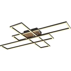 LED Deckenleuchte Deckenlampe Wohnzimmerlampe beweglich Schwarz Metall L 80 cm