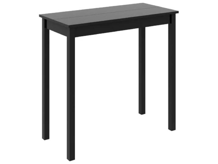 HBBMGYD Bartisch, MDF, Schwarz, 115 x 55 x 107 cm Beine aus Massivholz, pflegeleichte MDF-Oberfläche, einfache Montage, kleine Küchen, Gastronomieräume
