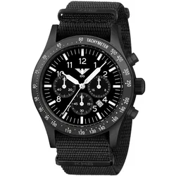 KHS PLABSSC.NB Herrenuhr Platoon Solar Chronograph Natoband Schwarz