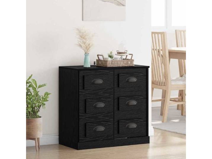 Buffet - Bahut/Commode couloir Noir Magnifique Buffet Chêne noir 70x35 5x67 5cm - bois d'ingénierie CL2401879