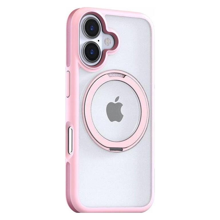 Torras Ostand R Fusion Case for iPhone 16 (Pink) (Apple iPhone 16) (X00FX1869)