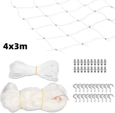 Inspire Curations SafePaws Anti Fall Balcony Safety Net For Cats & Pets 4x3m