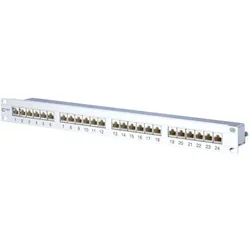Metz Connect 130855C-E 1U 24-Port Patch-Panel, Server Zubehör, Silber