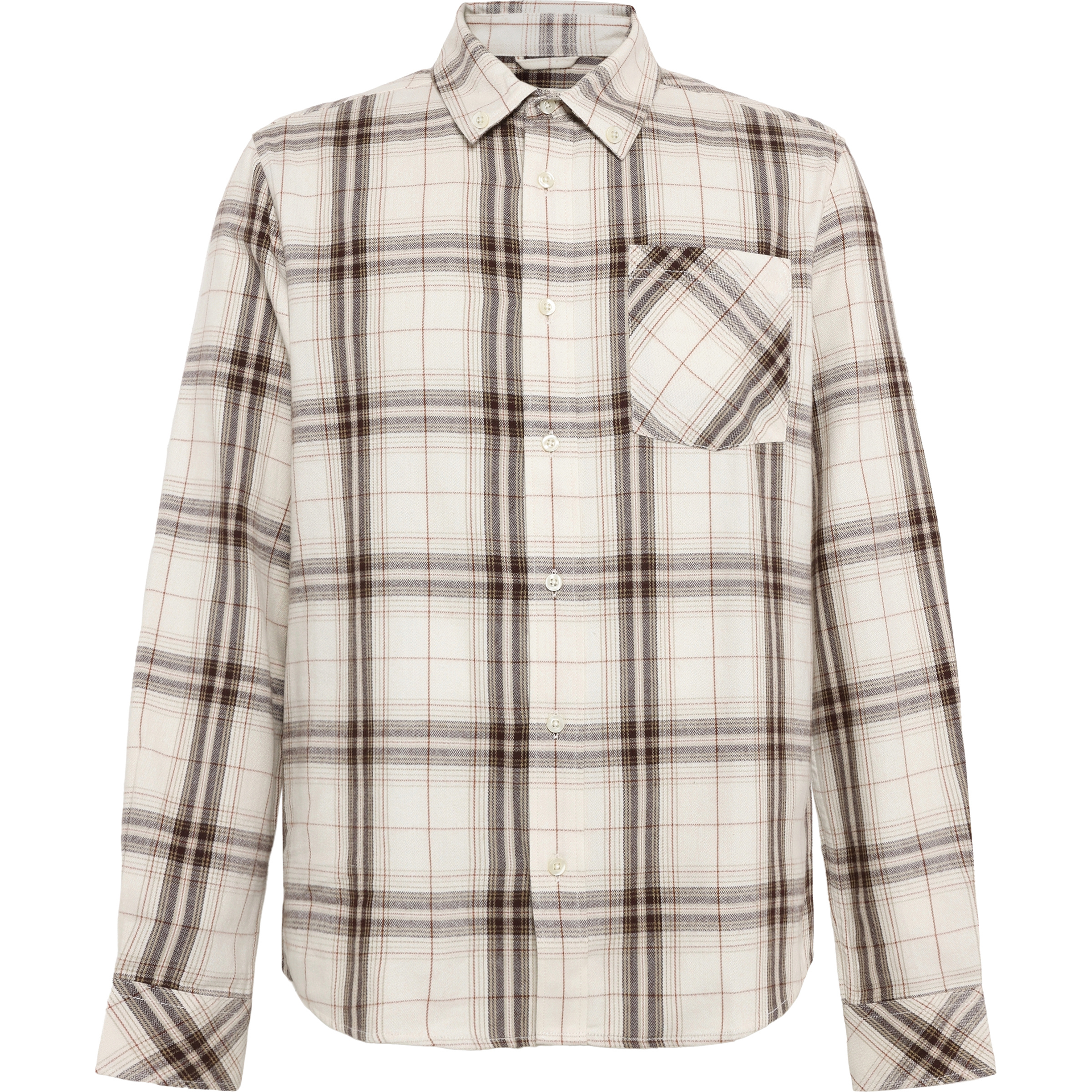 KnowledgeCotton Apparel Regular Fit Checkered Herren Hemden beige Größe S Lifestyle Hautfreundlich
