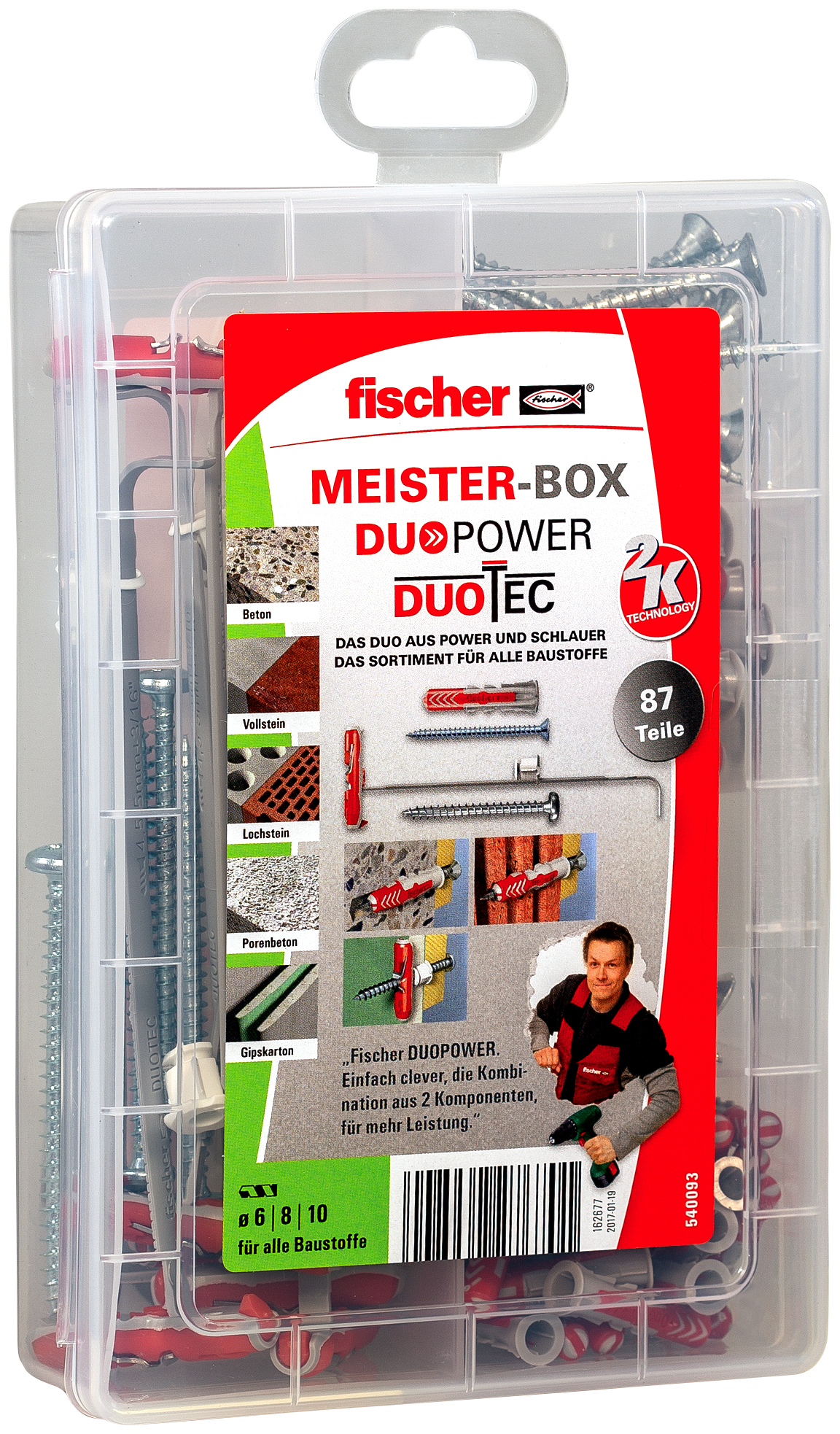 fischer Deutschland Vertriebs GmbH fischer Meister-Box DuoPower / DuoTec + Schraube (87-tlg.) 540093