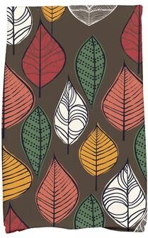 E by Design 18 x 30-inch, Autumn Leaves, Floral Print Kitchen Towel