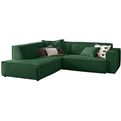 ECKSOFA SAMU Smaragdgrün Cord