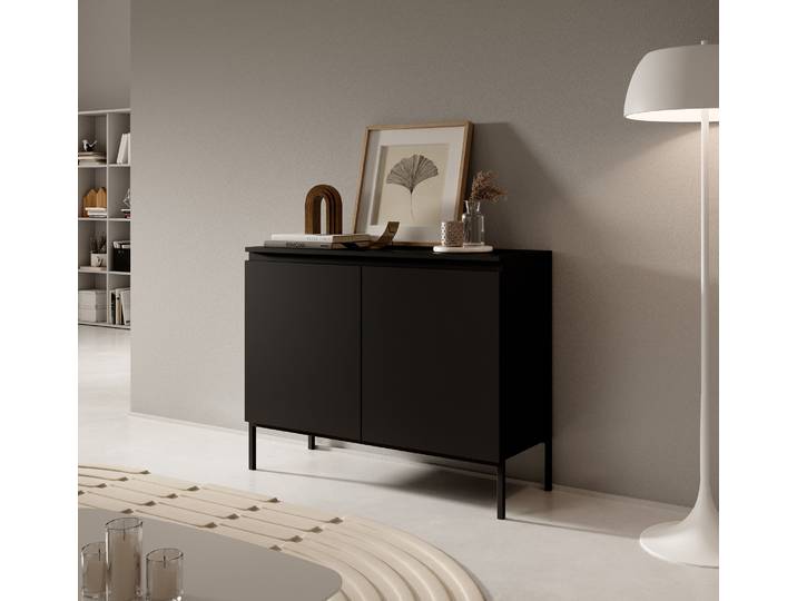 Selsey Bemmi sideboard - Commode à 2 portes\, noir\, 100 cm