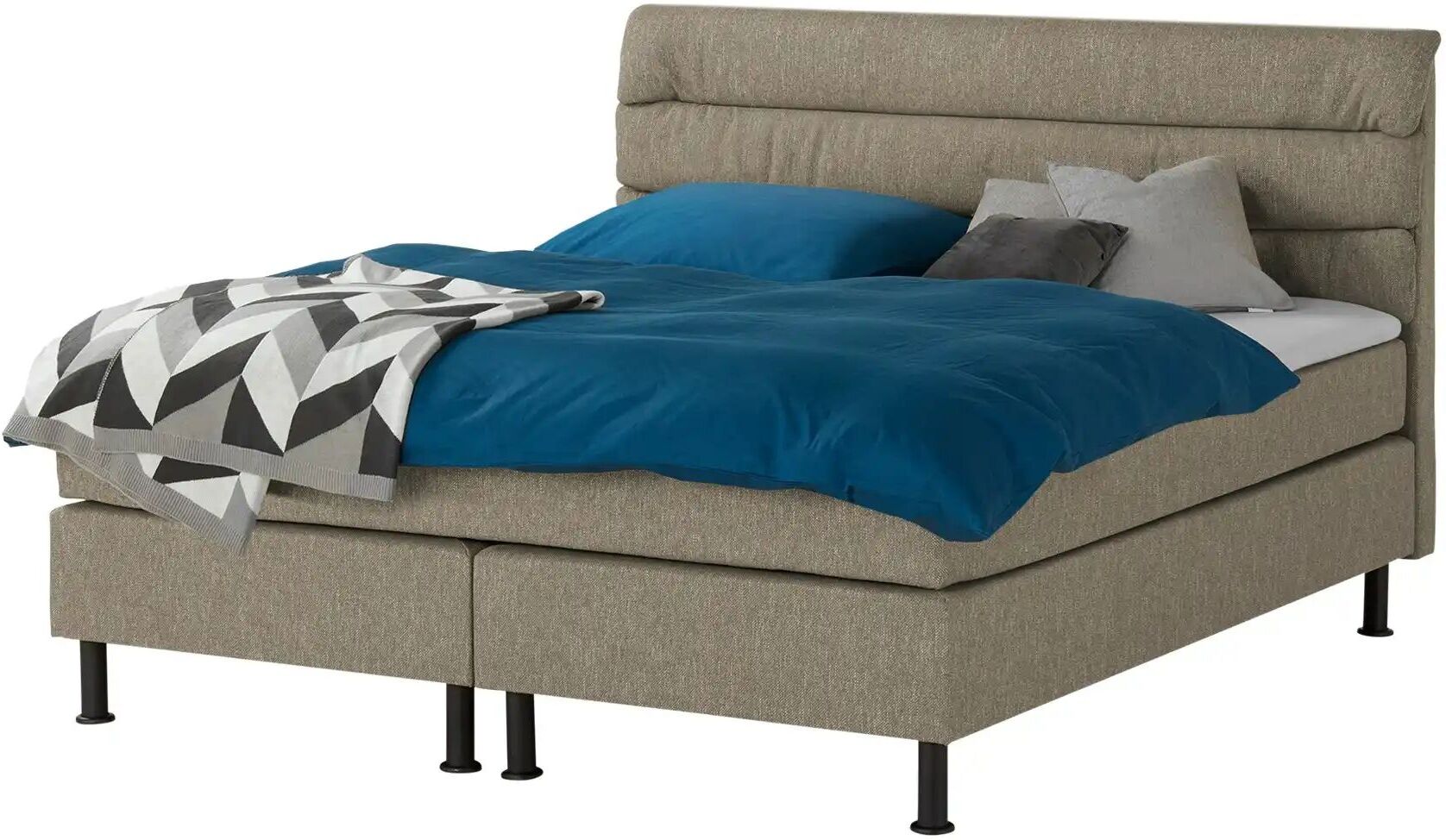 Höffner Boxspringbett  Lina ¦ braun ¦ Maße (cm): B: 188 H: 122