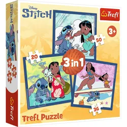 3-in-1 Puzzle – Zeit mit Stitch – Lilo and Stitch Trefl 34896