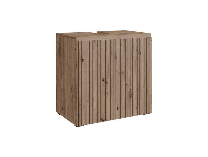 Vicco Waschbeckenunterschrank Takumi Artisan 60 x 58 cm 2 Ablagefächer, Eiche Artisan, Holzwerkstoff, Rechteckig, 60x58x35 cm, Badezimmer, Badezimmerschränke, Waschbeckenunterschränke