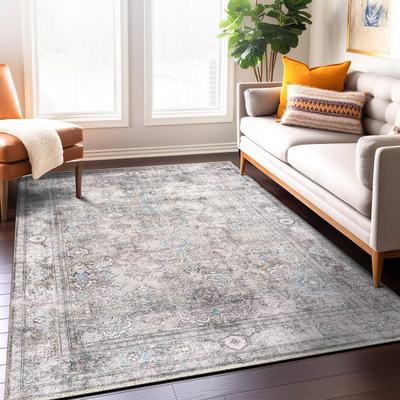 World Rug Gallery Transitional Distressed Vintage Machine Washable Area Rug