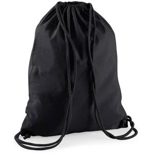 Westford-Mill Stoffbeutel W110 Cotton Gymsac, mit Kordelzug, black/black, Baumwolle, 37 x 46cm