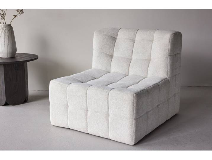 Sessel Marley - mit großer beigefarbener Sitzfläche - Beige - Luxusbetten24