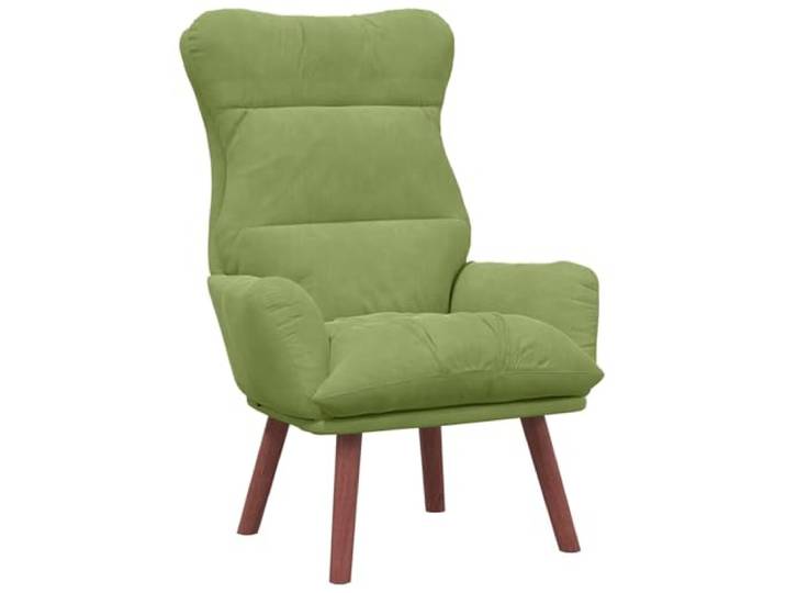 Sessel Hellgrün Samt mit Gummibaum-Beine Minimalistisches Design, Polyester-Polsterung, stützender Rücken, gemütliche Armlehnen, pflegeleichter Samt